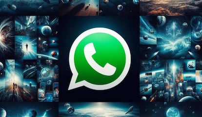 Logo de WhatsApp con imágenes