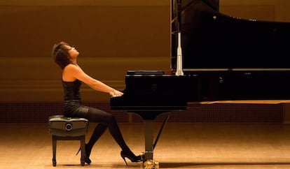 La pianista Yuja Wang en un concierto en Barcelona.