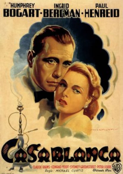 Cartaz de ‘Casablanca’, o mítico filme de Michael Curtiz, que terá objetos cenográficos leiloados.