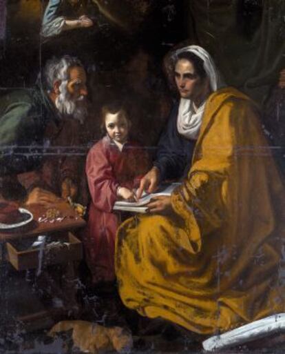 'La educación de la Virgen', atribuido a Velázquez.