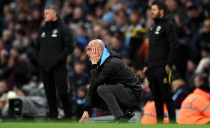 Pep Guardiola, durante un partido del City este curso.