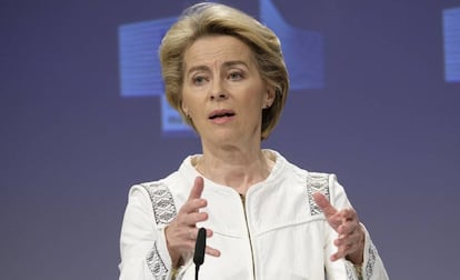La presidenta de la Comisión, Ursula von der Leyen, la semana pasada en Bruselas.