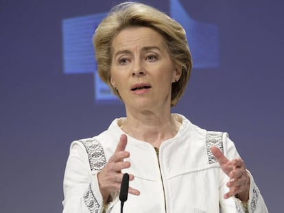 La presidenta de la Comisión, Ursula von der Leyen, la semana pasada en Bruselas.