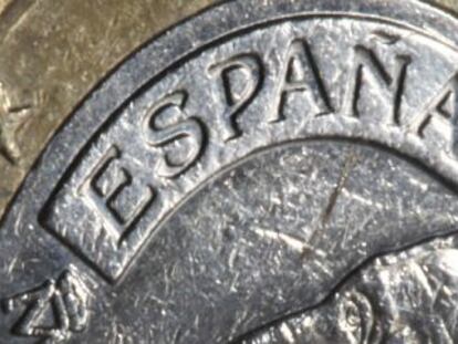 Fotograf&iacute;a que muestra una moneda de euro de Espa&ntilde;a. 