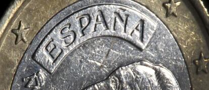 Fotograf&iacute;a que muestra una moneda de euro de Espa&ntilde;a. 