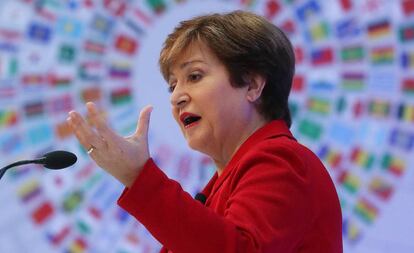 Kristalina Georgieva, diretora-geral do FMI, na sede em Washington.