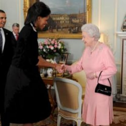 Los Obama con la Reina Isabel II