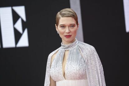 La actriz francesa Lea Seydoux, en el estreno en Londres de 'Sin tiempo para morir'.