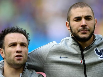 Benzema y Valbuena en una foto tomada en 2014. 