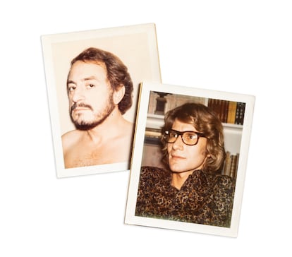 Retratos en polaroid de Pierre Bergé e Yves Saint Laurent, por Andy Warhol, de los años setenta.