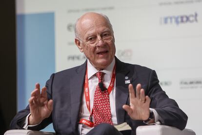 Staffan de Mistura, en un encuentro del foro de diálogo para el Mediterráneo, en Roma, en diciembre de 2022.