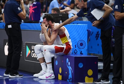 Rudy, emocionado tras el partido.