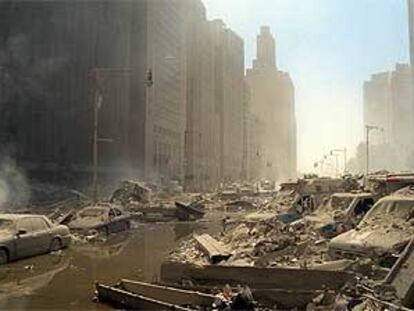Manhattan, tras los atentados contra las Torres Gemelas (World Trade Center) el 11 de septiembre de 2001.