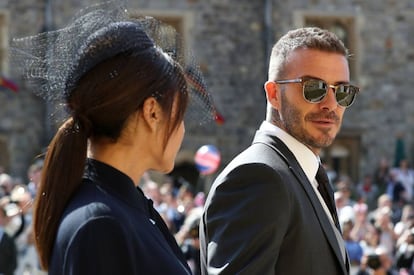 David Beckham el día de la boda del Príncipe Harry y Meghan Markle.