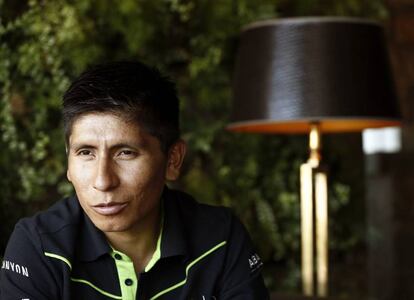 Nairo Quintana, el viernes, en Gorraitz.