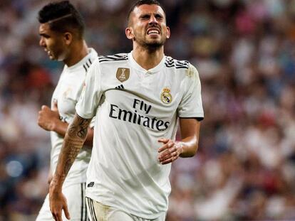 Dani Ceballos, durante el derbi.