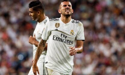 Dani Ceballos, durante el derbi.