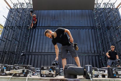 Montajes previos, el pasado mes de junio, para el Concert Music Festival, en Chiclana de la Frontera.