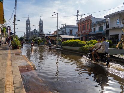 Inundación en el municipio de Sucre, en el departamento que lleva el mismo nombre, en la región de La Mojana, el 21 de noviembre de 2022.