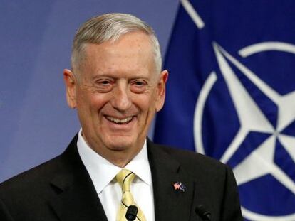 Jim Mattis, secretario de Defensa de EE UU, en una reuni&oacute;n reciente de la OTAN.