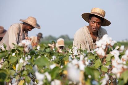 Chiwetel Ejiofor as Solomon Northup in Steve McQueen's 12 Years a Slave.