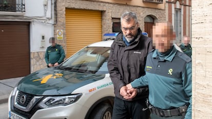 Ginés Vicente López a su llegada este viernes a los juzgados de Villacarrillo.