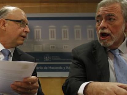 El ministro Montoro y el secretario de Estado Beteta