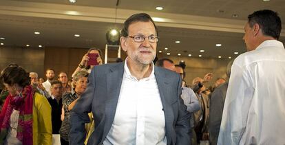 Mariano Rajoy, el s&aacute;bado pasado en Barcelona.