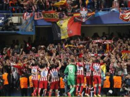 Partido de ayer entre el Atl&eacute;tico de Madrid y el Chelsea.