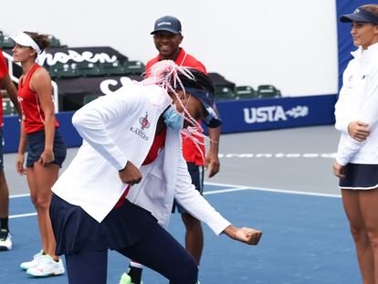 Venus Williams, durante una exhibición reciente en White Sulphur Springs (Virginia). / RYAN NIXON (EFE)