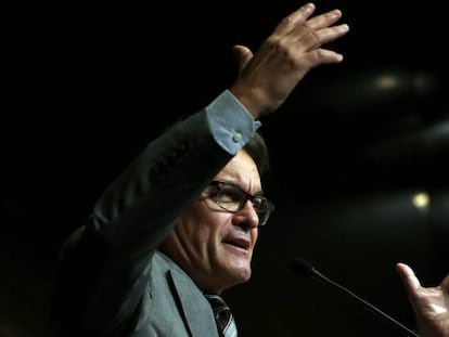 Catalan regional premier Artur Mas during a speech on Wednesday.