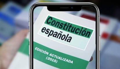 La Constitución Española en el móvil.