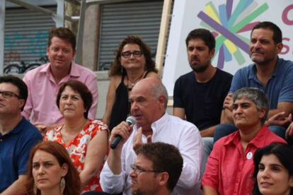 Lluís Rabell en la presentació del programa de Catalunya Sí que es Pot.