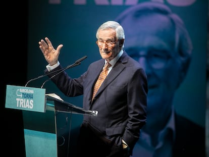 Xavier Trias en su acto de presentación como alcaldable, en febrero pasado.