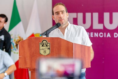 Diego Castañón Trejo, durante una conferencia el 25 de agosto.