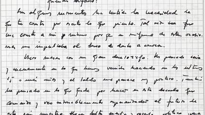 Carta manuscrita de González a Alfonso Guerra.