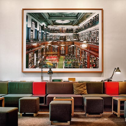 Sala de lectura en la Casa de la Literatura de Oslo