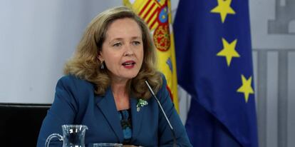 La vicepresidenta del Gobierno, Nadia Calviño. 