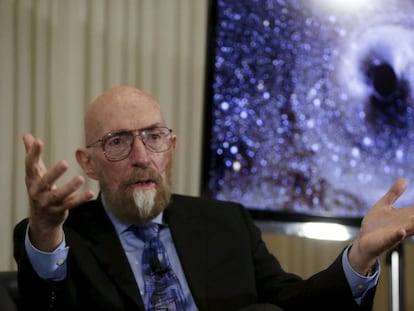 Kip Thorne, en la rueda de prensa de ayer.