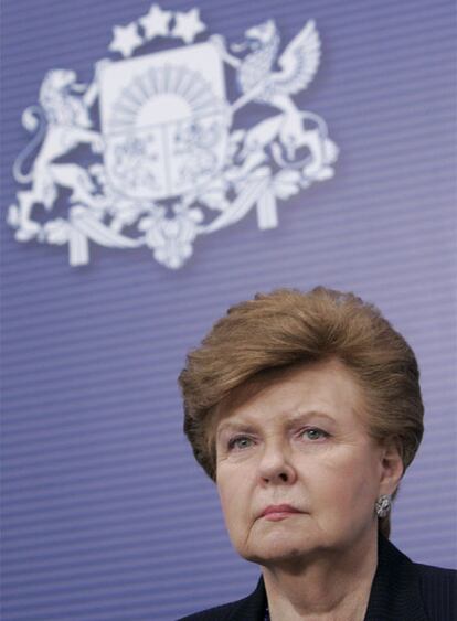 La ex presidenta de Letonia Vaira Vike-Freiberga.