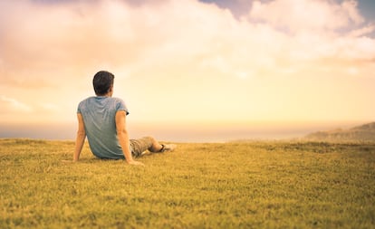 Young men watching sunset - Bristol-Myers Squibb