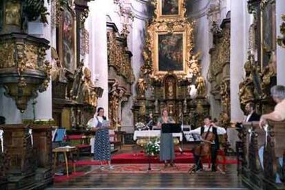 Interior de la iglesia de Santo Tomás, cuya mayor actividad es como sala de conciertos.