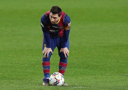 Messi, durante un partido del Barcelona en esta temporada.