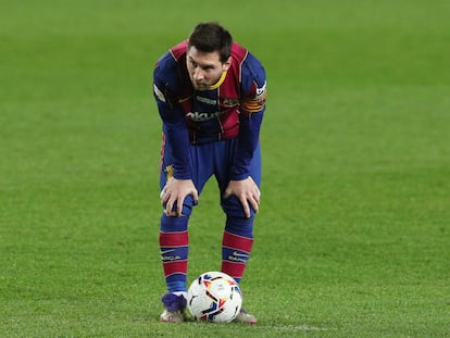 Messi, durante un partido del Barcelona en esta temporada.
