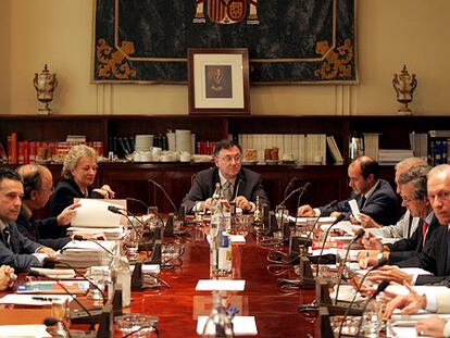 Asistentes a una reunión del pleno del Consejo General del Poder Judicial el pasado mes de junio.