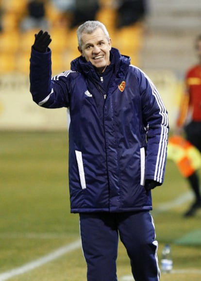 Javier Aguirre, durante un partido con el Zaragoza.