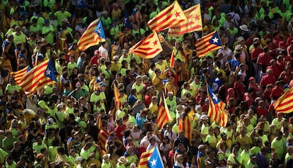 Aspecte de la manifestació de la Diada de l'11 de Setembre del passat dilluns a Barcelona.