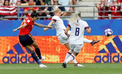 Jenni Hermoso, en la acción del 1-1 contra Estados Unidos.