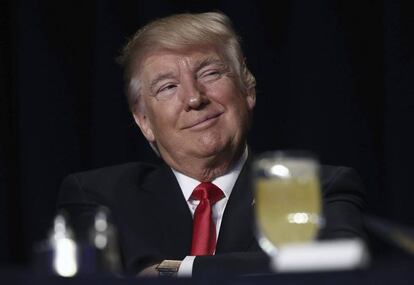 Donald Trump, no Café da Manhã Nacional de Orações, em Washington.