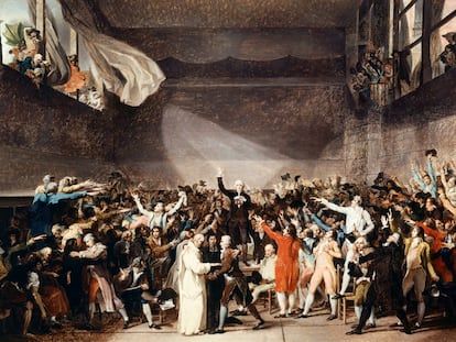 'Juramento del Juego de Pelota', pintura de Jacques-Louis David de 1791.